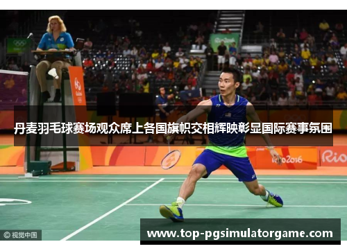 丹麦羽毛球赛场观众席上各国旗帜交相辉映彰显国际赛事氛围