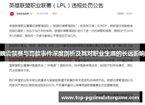 魏震禁赛与罚款事件深度剖析及其对职业生涯的长远影响