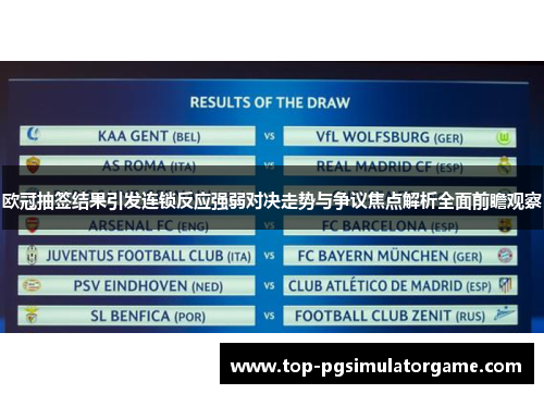欧冠抽签结果引发连锁反应强弱对决走势与争议焦点解析全面前瞻观察